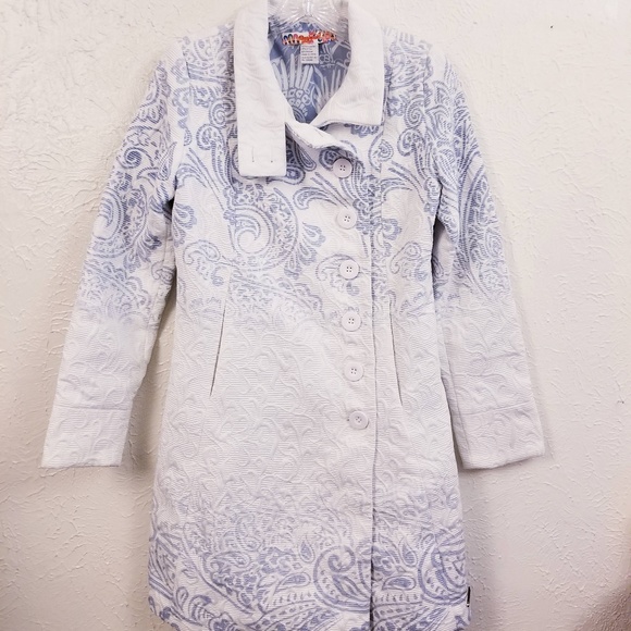 desigual white coat